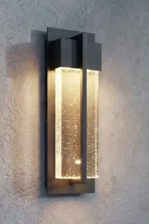 Ultime Pezzi Applique da esterni LED Lucande Velune, antracite/trasparente, 35 cm, CCT
