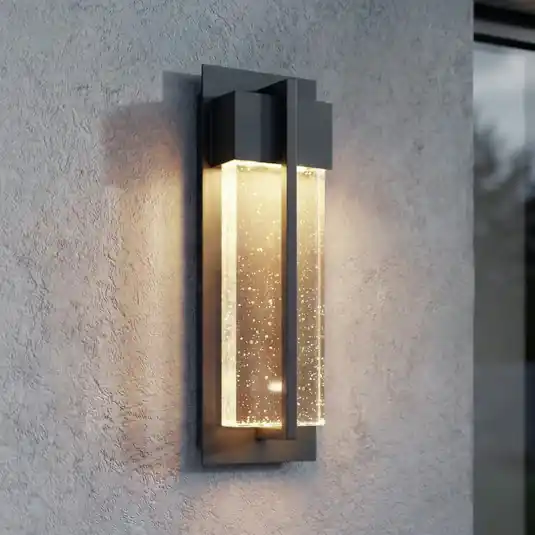 Ultime Pezzi Applique da esterni LED Lucande Velune, antracite/trasparente, 35 cm, CCT