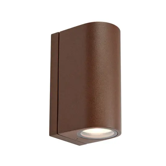 Economico Applique da esterno LED Alor, marrone, a 2 luci, IP65, dimmerabile