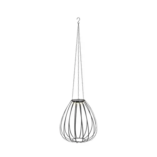 Prezzo Ridotto Lampada LED a sospensione Ovia, Ø 42 cm, nera, IP44, dimmerabile
