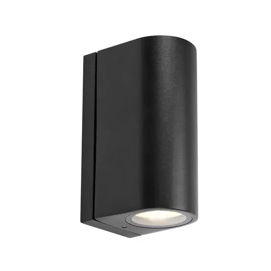Pagamento Sicuro Applique da esterni LED Alor, nera, a 2 luci, IP65, dimmerabile