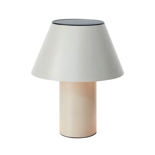 Quantità Limitata Lampada da tavolo LED solare Vivo, grigia, IP44, altezza 30 cm, dimmerabile