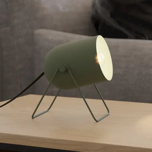 Non Perdere Lampada da tavolo Tilston, verde scuro, altezza 15 cm, acciaio, E14