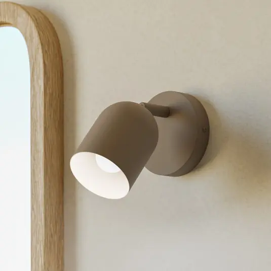 Offerta Limitata Faretto da parete Tilston, beige, Ø 9 cm, acciaio, E14