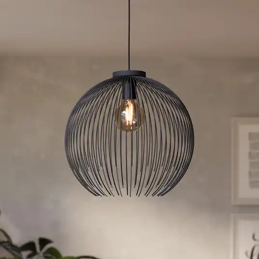 Lampada a sospensione VENEZUELA, nera, Ø 40 cm, metallo, E27 Quantità Limitata
