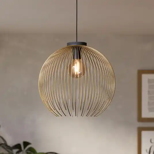 Lampada a sospensione VENEZUELA, oro/nero, Ø 40 cm, metallo, E27 Più Venduto