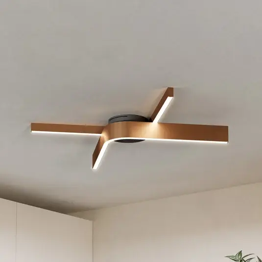 Plafoniera LED intelligente Folcino-Z, color bronzo, 64 cm, CCT Più Venduto
