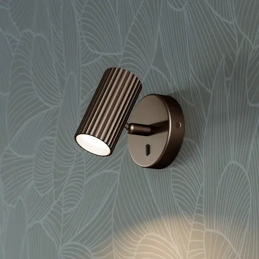 Esclusivo Faretto da parete Portillo, bronzo, altezza 11 cm, metallo, GU10