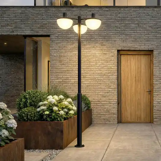 Lampada LED da esterno Lucande Toras, nera, a 3 luci, CCT dimmerabile Nuova Collezione