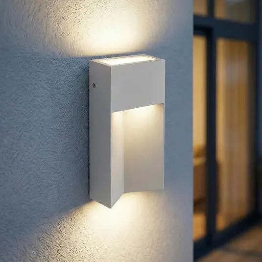 Applicazione da esterno LED Lucande Kaholo, grigio chiaro, CCT, IP44 Offerta Limitata