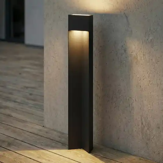 Lampione a LED Lucande Kaholo, nero opaco, 90 cm, IP44 Reso Gratuito