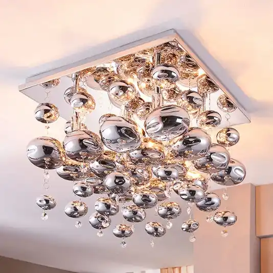 Plafoniera Lindby Esfera, grigio fumo, vetro, a 4 luci, 35 cm Compra Adesso