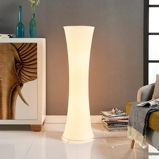 Lindby piantana Liana, altezza 123 cm, bianco, tessuto Miglior Prezzo