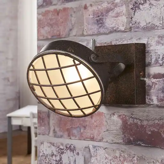 Acquista Ora Lindby fatto Tamin, color ruggine, a 1 luce, vetro, G9
