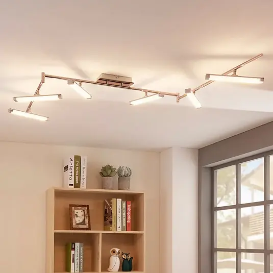 Plafoniera LED Lindby Pilou, a 6 luci, dimmerabile, cromo Nuova Collezione