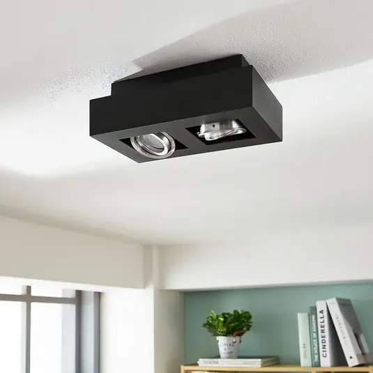 Novità Arcchio faretto Vince, 25 cm, nero, metallo, GU10