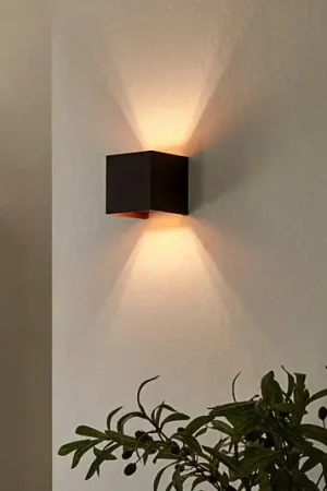 Arcchio applique Zuzana, angolare, nero-oro, G9, 10 cm Occasione Imperdibile