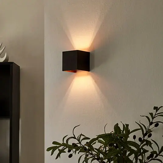 Arcchio applique Zuzana, angolare, nero-oro, G9, 10 cm Occasione Imperdibile