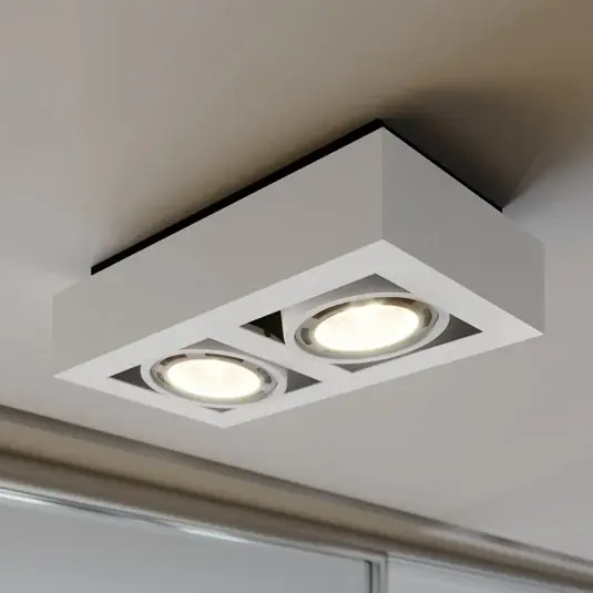 Faretto da soffitto Ronka, 34 cm, a 2 luci, bianco, GU10 Non Perdere