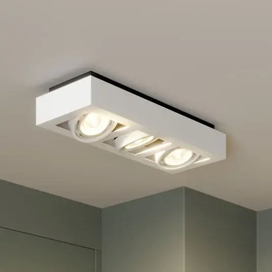 Faretto da soffitto Ronka, 50 cm, a 3 luci, bianco, GU10 Compra Adesso