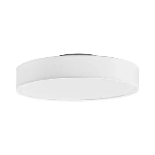 Plafoniera LED Saira di Lindby, Ø 40 cm, bianco, tessuto Must-Have