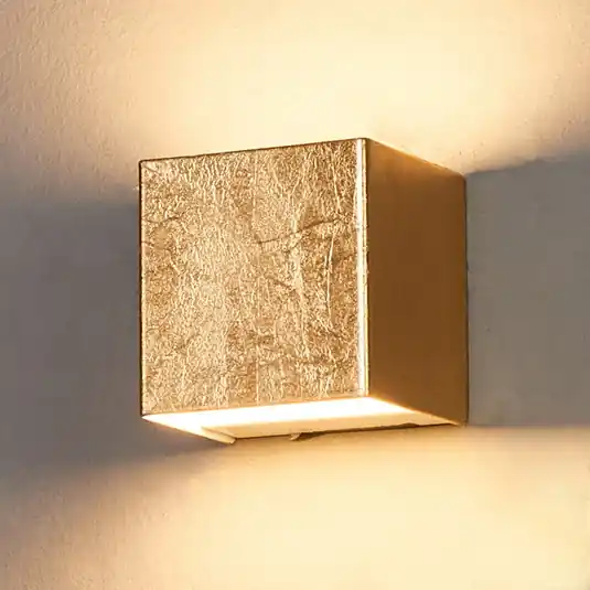 Promozione Lindby Applique a LED Quentin, larghezza 9 cm, colore oro, metallo