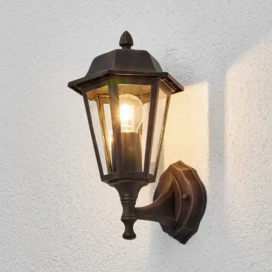 Prezzo Ridotto Lindby Applique da esterno Lamina, portalampada superiore, lanterna, E27