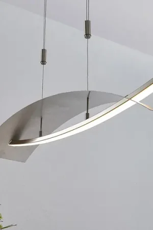 Subito Disponibile Lucande Lampada LED a sospensione Marija, 91 cm, argento, dimmerabile