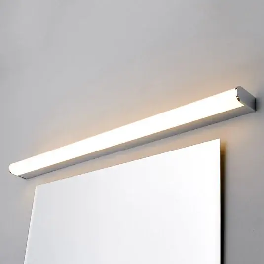 Lindby Applique a LED Philippa, arrotondata, 88 cm, cromo, IP44 Nuova Collezione