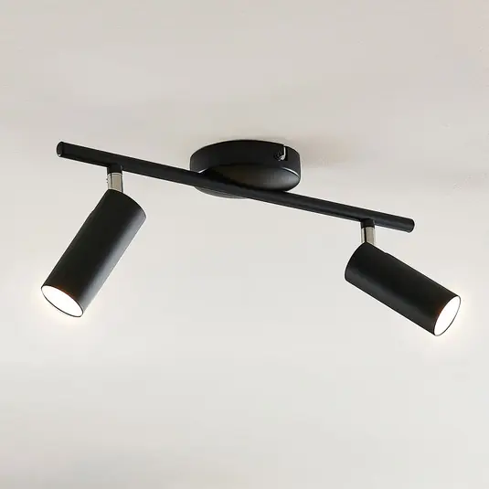 Occasione Imperdibile Plafoniera LED Camille, nero, 2 punti luce