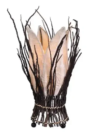 Lampada da tavolo floreale Stella, crema Miglior Prezzo