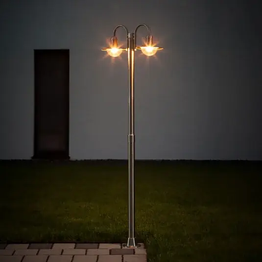 Più Venduto Lampione Lindby Damion, 200 cm, a 2 luci, E27, IP44