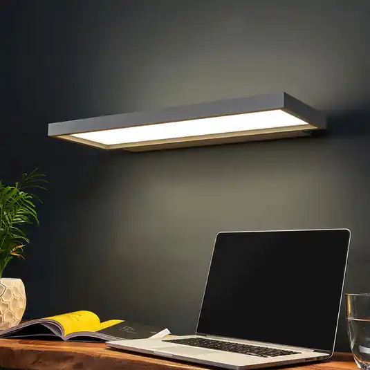 Promo Stagionale Applique LED da uffici Rick, grigio, bianco neutro