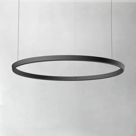 Luceplan Compendium Circle 110cm, nero Nuovo Arrivo