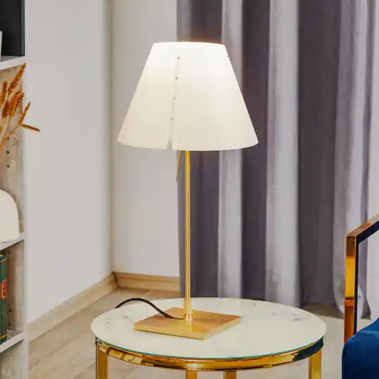 Luceplan Costanzina da tavolo ottone bianco Promozione