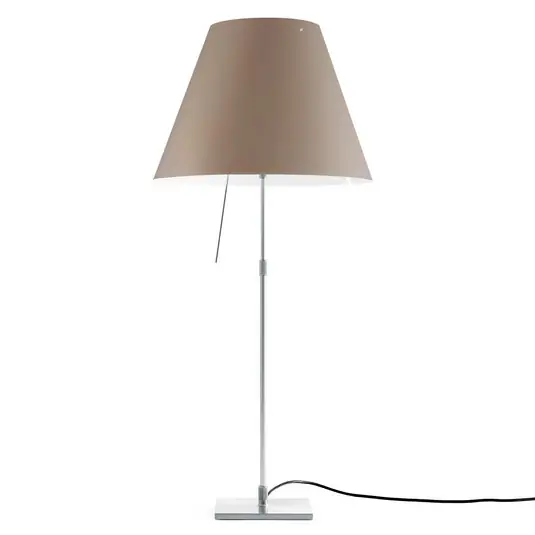 Non Perdere Luceplan Costanza tavolo D13i alluminio/nocciola