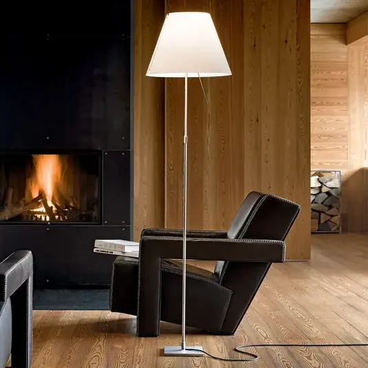 Luceplan Costanza piantana D13ti, alluminio/bianco Più Venduto