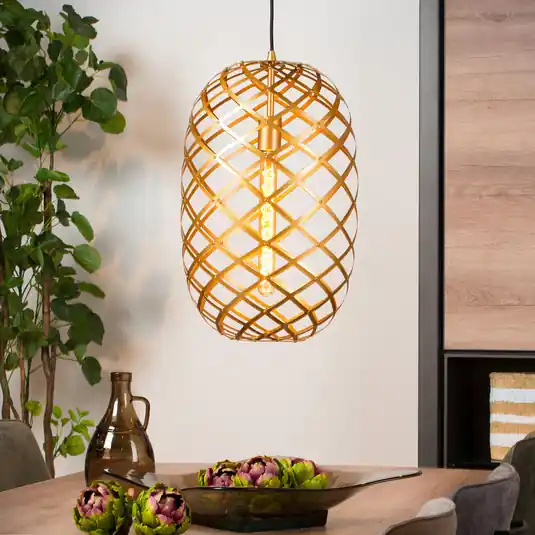 Lampada sospensione Wolfram Ø 32 cm, oro satinato Prezzo Ridotto
