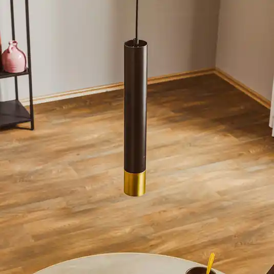 Sospensione Nest 1 luce nero/oro Compra Online