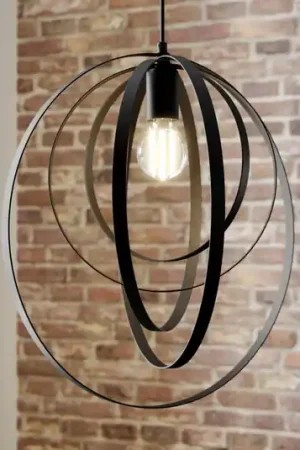 Lampada a sospensione Ringo, 1 luce, nero Compra Oggi Stesso