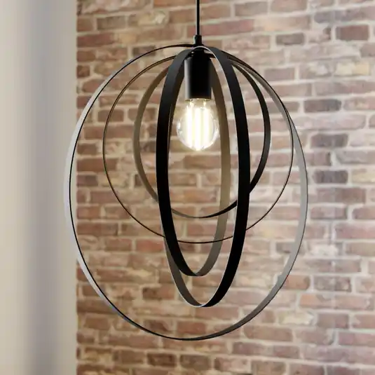 Lampada a sospensione Ringo, 1 luce, nero Compra Oggi Stesso