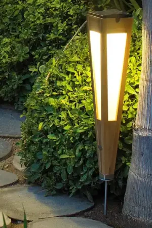Tecka Torcia solare a LED con sensore, 52 cm, teak Acquista Ora