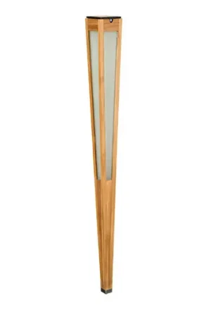 Consegna Rapida Tecka Torcia solare a LED con sensore, 120 cm, teak