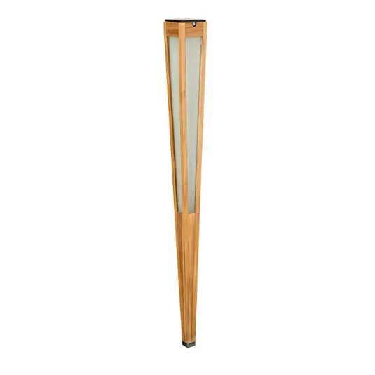 Consegna Rapida Tecka Torcia solare a LED con sensore, 120 cm, teak