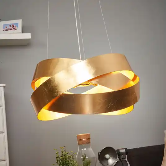 Di Tendenza Sospensione Pura oro in foglia, 60cm, 8x G9