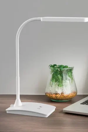 Lampada da scrivania a LED MAULpearly, bianca, 38 cm, dimmerabile, CCT Nuova Collezione