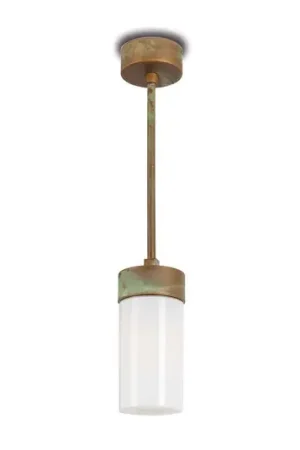 Sospensione Silindar 3358 ottone anticato/opale Più Venduto