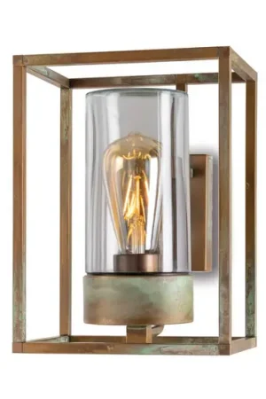 Saldi Applique da esterni Cubic³ 3363 ottone/traspar.