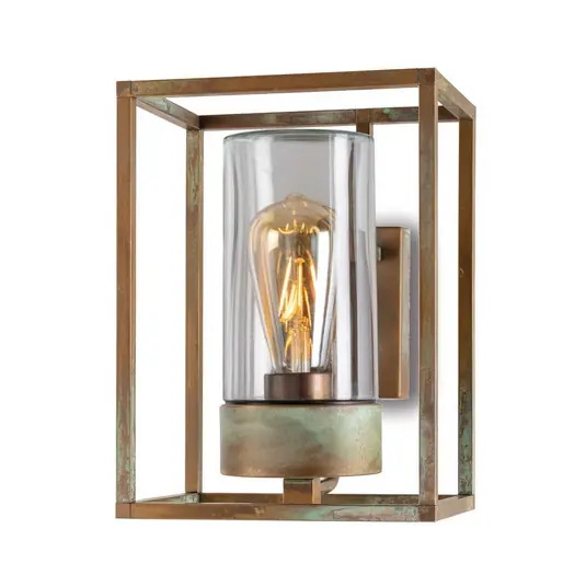 Saldi Applique da esterni Cubic³ 3363 ottone/traspar.