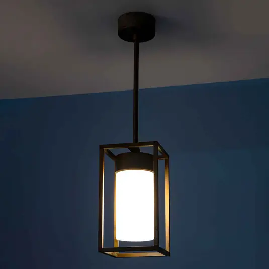 Direttamente Dal Produttore Sospensione Cubic³ 3368 ottone anticato/opale